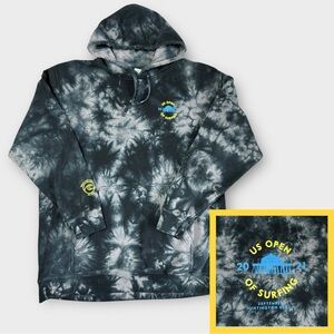 US Open Of Surfing 2021 Huntington Beach CA Black Tie Dye Hoodie XL Sweatshirt
